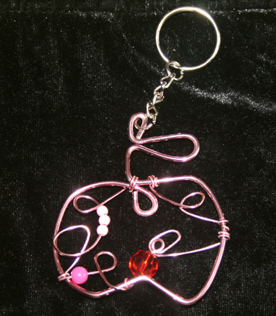 Apple Wire Craft Keychain - Click Image to Close